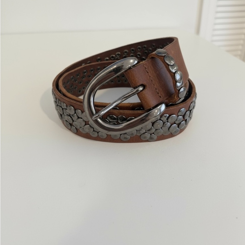 Vintage Brown Studded Belt PRICE FIRM